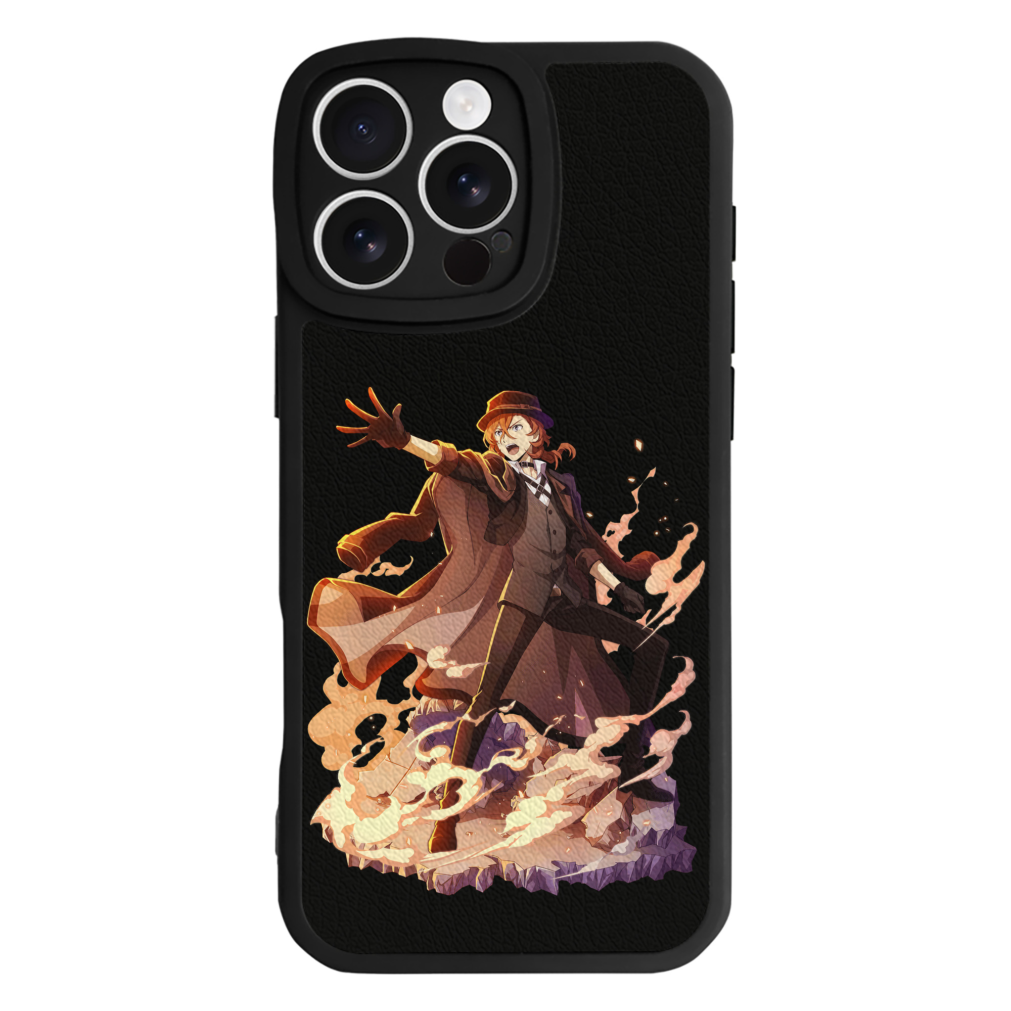 （画像用） 文豪ストレイドッグス Bungo Stray Dogs 【iPhone 16シリーズ対応】シリコンスマホケース（レザー調） 材質：シリコン